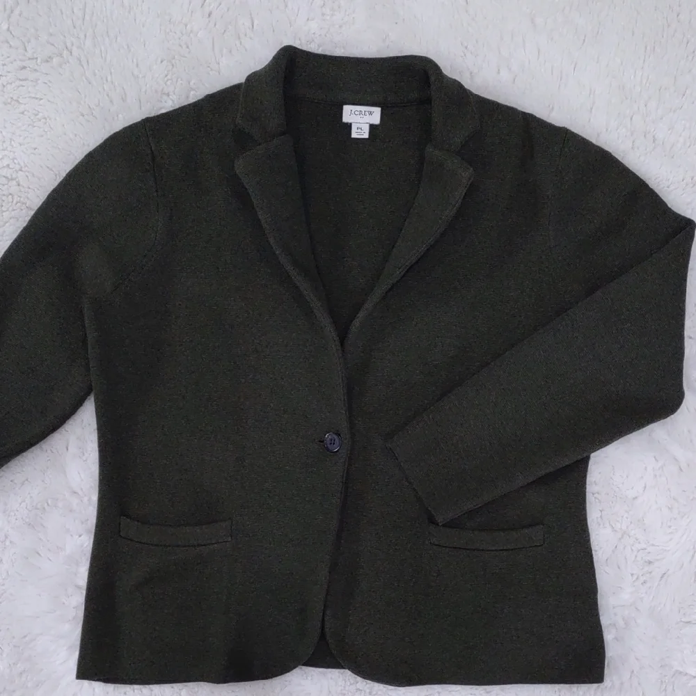 J. Crew Green Blazer Structured Suit Jacket - Picture 16 of 16